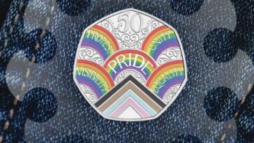 Royal Mint crea Rainbow 50p para conmemorar el 50 aniversario del movimiento del orgullo británico