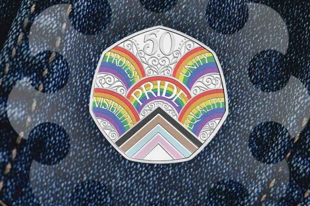 Royal Mint crea Rainbow 50p para conmemorar el 50 aniversario del movimiento del orgullo británico
