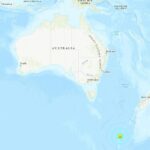 La Oficina de Meteorología informó el temblor cerca de la isla Macquarie, Océano Austral a las 8:49 p. m. del jueves.