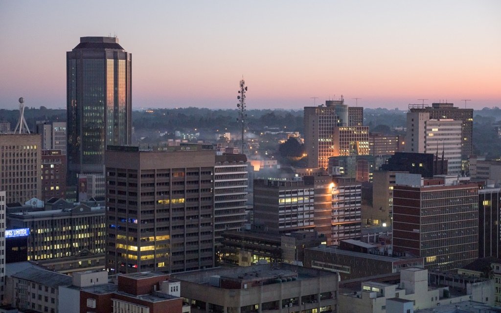 Harare, the capital of Zimbabwe. 