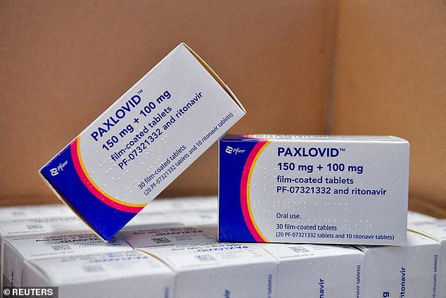 Paxlovid de Pfizer ha sufrido otro revés, con nuevos datos que revelan que brinda pocos beneficios a las personas sanas y completamente vacunadas (foto de archivo)