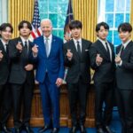 BTS y Joe Biden posan con corazones en los dedos durante su reunión en la Casa Blanca, los fanáticos los llaman 'Orgullo de Corea del Sur'