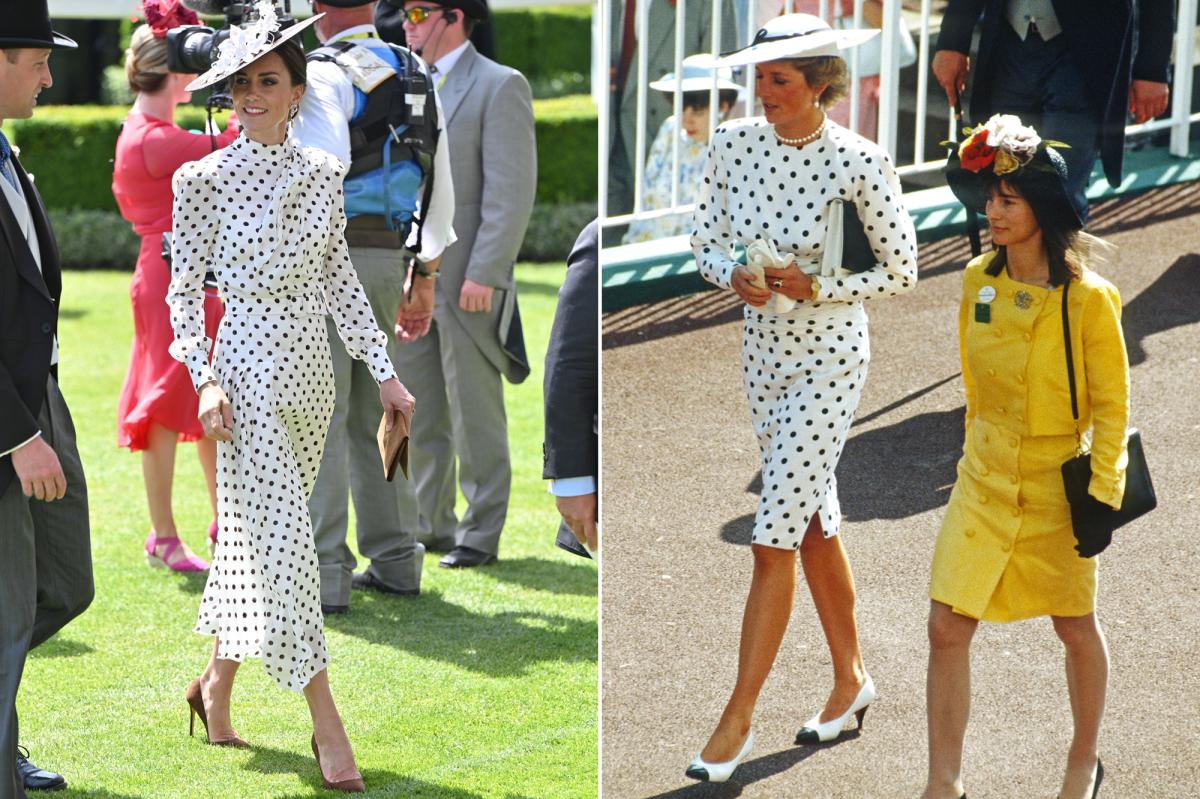 Kate Middleton imita a la princesa Diana con lunares en Royal Ascot