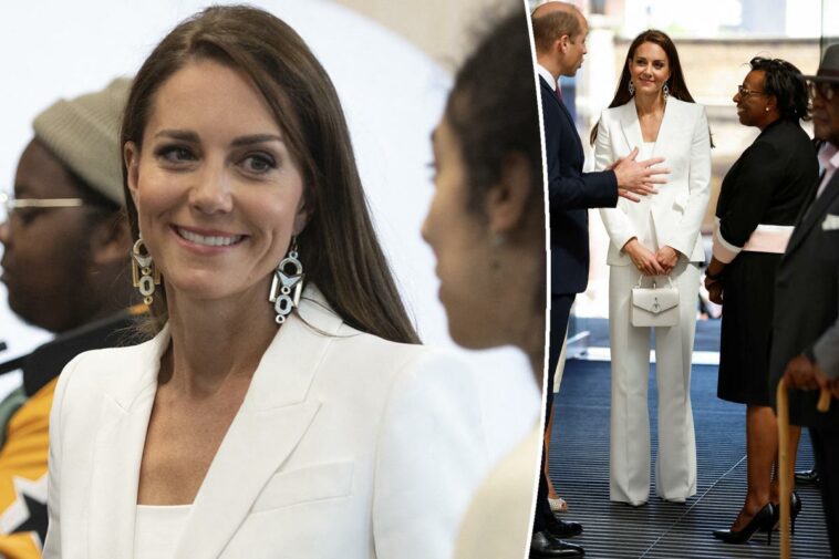 Kate Middleton usa aretes de una marca de propiedad negra en Windrush Day
