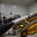 Uno de los tres cohetes que la NASA lanzará desde el Centro Espacial Arnhem en el Territorio del Norte de Australia (en la foto)