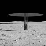La NASA ha anunciado planes para colocar un reactor nuclear en la luna para 2030 como parte de una visión para convertir el cuerpo lunar en una estación de combustible en órbita.  La visión se representa en la imagen de arriba.