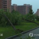 Pyongyang golpeado por fuertes lluvias y fuertes vientos