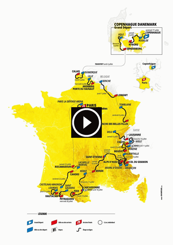 Ruta del Tour de Francia 2022
