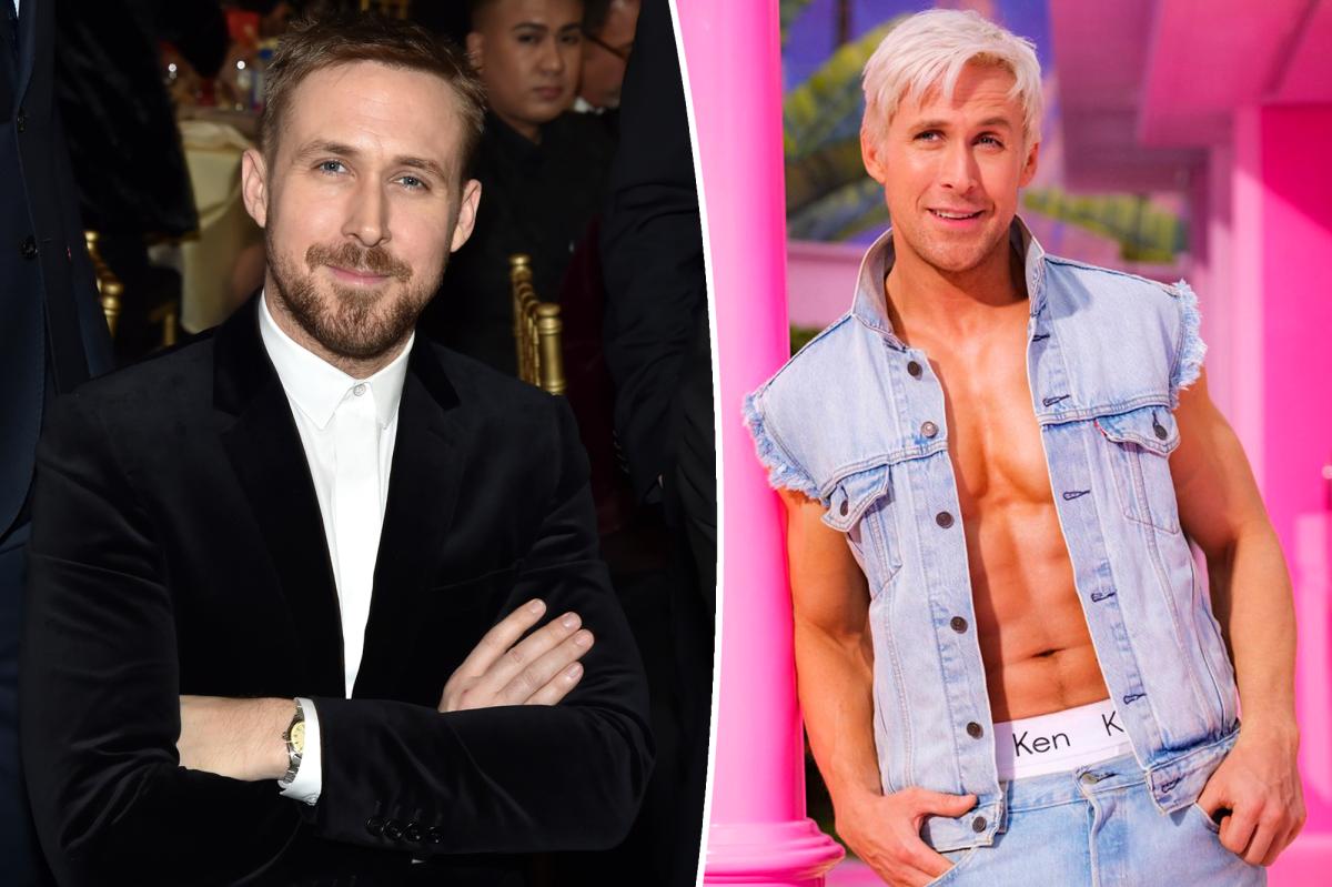 Ryan Gosling está bronceado y sin camisa como Ken en la película 'Barbie'