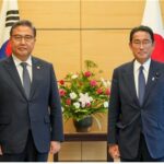 FM Park transmite la voluntad de Yoon de mejorar los lazos Seúl-Tokio en una visita de cortesía a Kishida