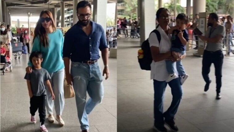 Kareena Kapoor y Saif Ali Khan regresan a Mumbai después de un viaje por Europa, un fan llama a Taimur Ali Khan el "niño estrella más seguro"
