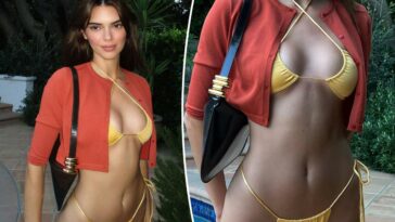 Kendall Jenner deslumbra con un bikini de tiras cruzadas