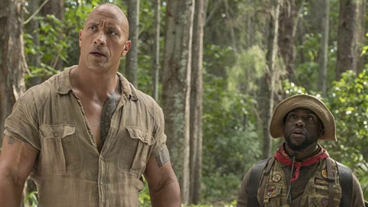 Dwayne Johnson and Kevin Hart in Jumanji: Welcome to the Jungle.