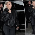 Kim Kardashian desafía el calor de Nueva York con un look de cuero negro