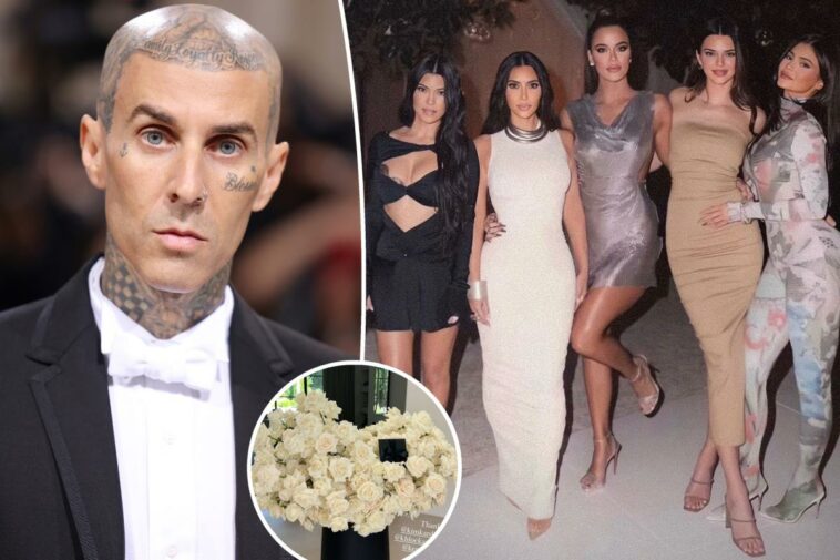Las Kardashian envían flores a Travis Barker tras su hospitalización