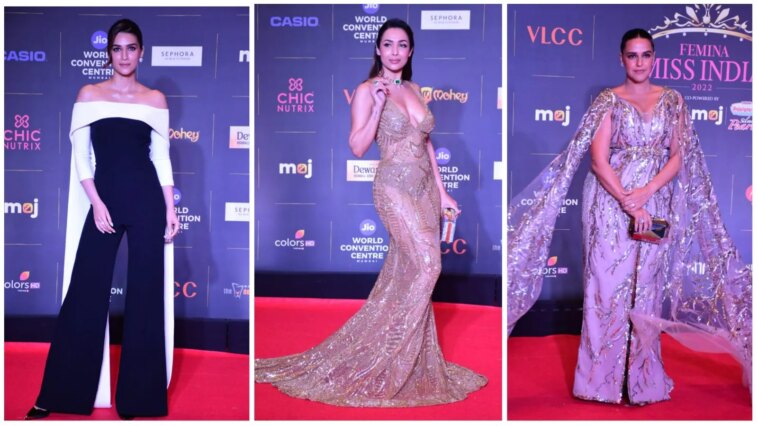 Malaika Arora, Kriti Sanon, Neha Dhupia, Saisha Shinde agregan el glamour de Bollywood al evento de Miss India.  ver fotos