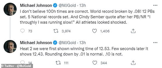 Michael Johnson cuestionó la validez del récord mundial del atleta nigeriano Tobi Amusan