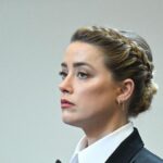 Amber Heard in court looking stoic