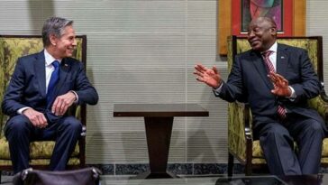 Antony Blinken se reúne con el líder sudafricano Cyril Ramaphosa y se dirige al Congo