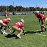 El juego terrestre se pone en marcha;  Observaciones del día 12 en el campo de entrenamiento de los 49ers