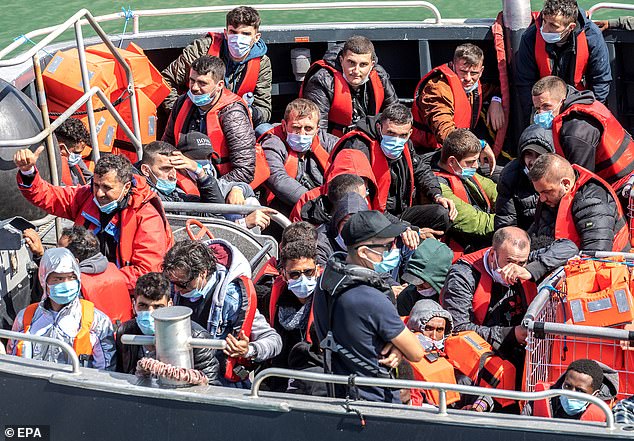 Las cifras filtradas revelan que 1.075 albaneses llegaron al Reino Unido a bordo de botes y botes pequeños en las seis semanas anteriores al 12 de julio. Constituyeron el 37,5 por ciento de todos los migrantes traficados durante el período.