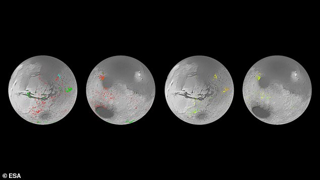 Científicos de la Agencia Espacial Europea (ESA) han creado el primer mapa de agua de Marte, basado en datos de su Mars Express Observatory y el Mars Reconnaissance Orbiter de la NASA.