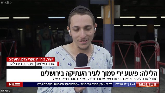 Menachem Palace, residente de Brooklyn, dijo a la televisión israelí que no acortaría su viaje a Tierra Santa a pesar de haber recibido un disparo en un ataque terrorista.