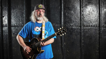 BRISTOL, UNITED KINGDOM - MAY 18: Portrait of American musician J Mascis, photographed before a solo acoustic show at Thekla in Bristol, England, on May 18, 2019. Mascis is best known as the guitarist and vocalist with rock group Dinosaur Jr. (Photo by Olly Curtis/Future Publishing via Getty Images)