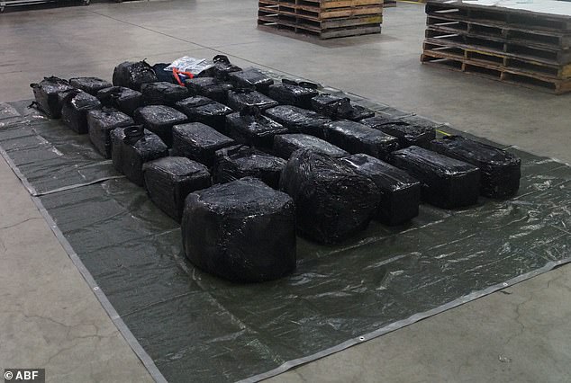 Oficiales de la Fuerza Fronteriza Australiana incautaron 700 kg de cocaína con un valor estimado en la calle de $ 280 millones de un buque de carga en Port Botany, Sydney