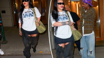 Las lujosas botas hasta los muslos de Rihanna podrían haber pasado por pantalones