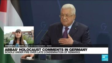 Líder alemán condena comentario de Abbas sobre '50 holocaustos'
