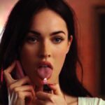 Megan Fox with lighter on tongue in Jennifer