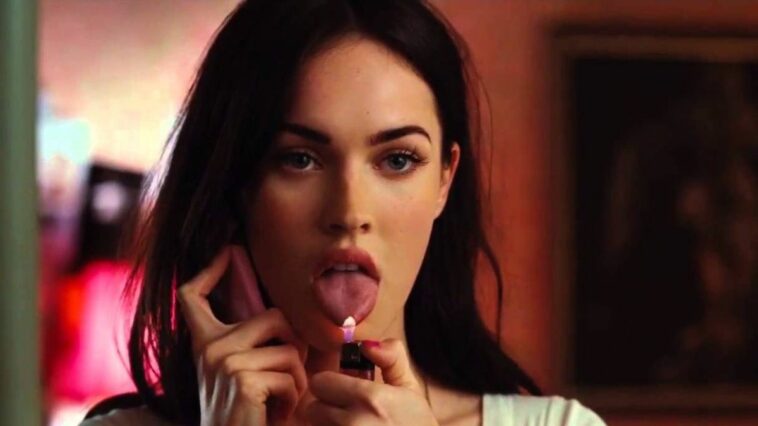 Megan Fox with lighter on tongue in Jennifer