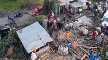 Nueve trabajadores colombianos quedan atrapados en mina por derrumbe