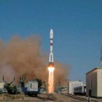 Russian rocket launching with iranian satellite
