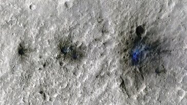 El módulo de aterrizaje InSight de la NASA 'escuchó' y detectó las vibraciones de cuatro rocas espaciales cuando se estrellaron contra Marte en los últimos dos años (en la foto)