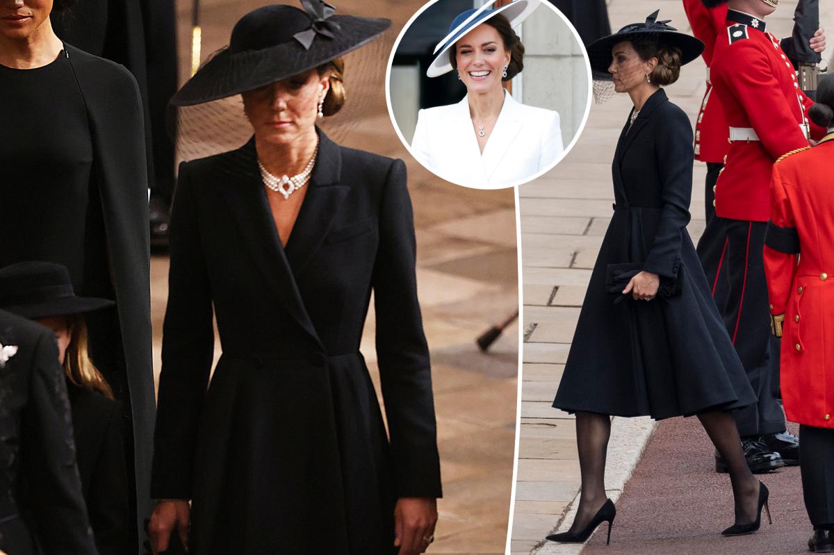 El Simbolismo Detrás Del Vestido De Kate Middleton En El Funeral De La  Reina Isabel