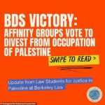 Los estudiantes de derecho de Berkeley por la justicia en Palestina (LSJP) publicaron en Instagram imágenes de su nuevo estatuto, que dice que prohibirá los oradores proisraelíes en los eventos.