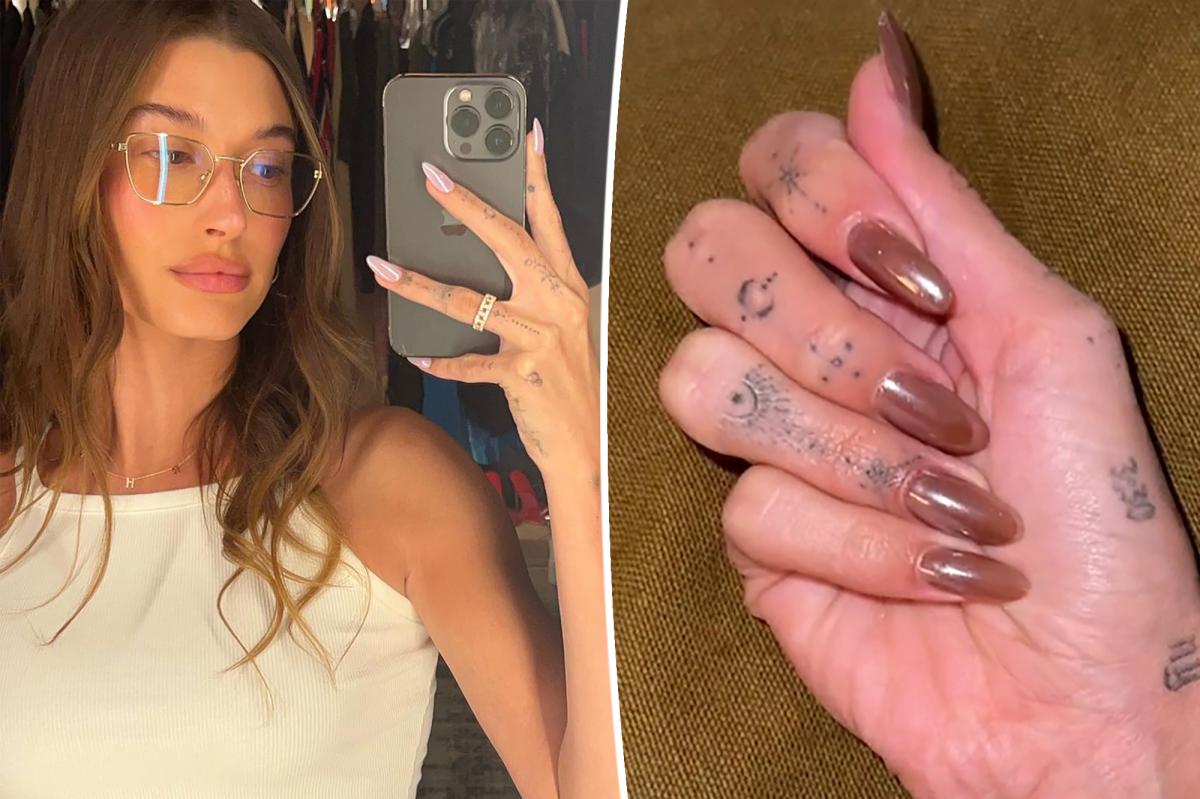 Hailey Bieber Le Da A Sus Uñas De 'dona Glaseada' Una Actualización De  Chocolate