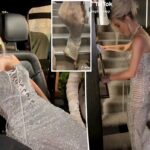 Kim Kardashian lucha por subir escaleras con un ceñido vestido de Dolce & Gabbana