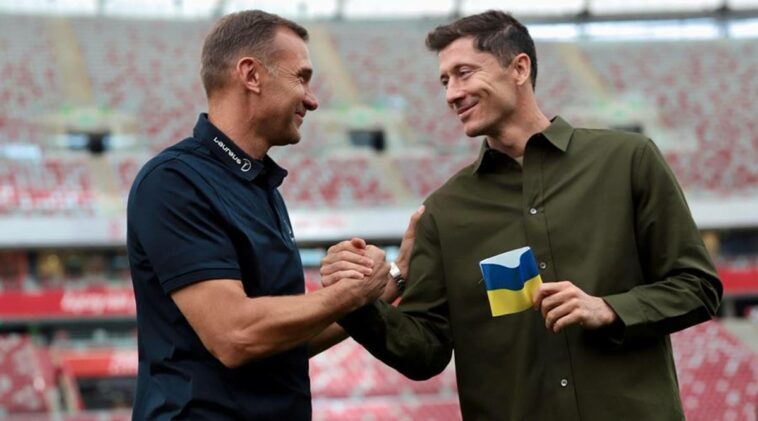 Lewandowski de Polonia lleva el símbolo de Ucrania a la Copa del Mundo
