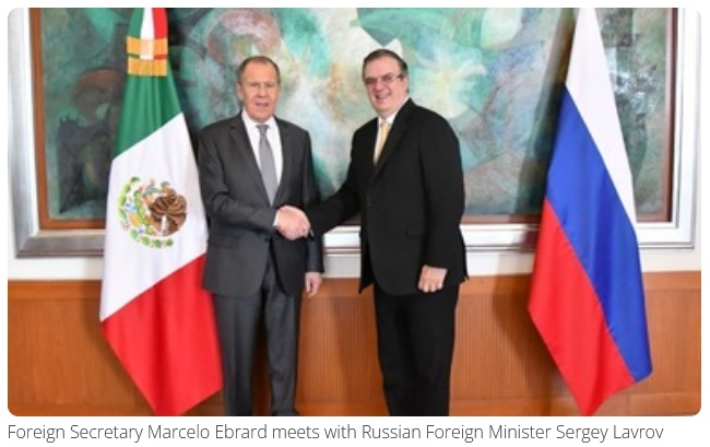 Marcelo Ebrard Se Reúne con Canciller Ruso Sergey Lavrov