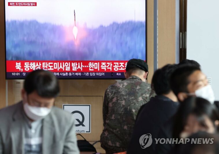(3ª AMPLIACIÓN) Corea del Norte dispara 2 misiles balísticos al Mar del Este: Ejército de Corea del Sur