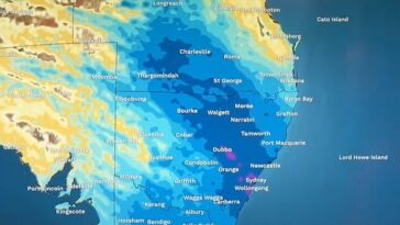 La costa este de Australia (en la foto) será azotada por más clima salvaje durante el fin de semana