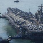 El portaaviones estadounidense y los barcos aliados realizan un ejercicio de defensa antimisiles después de las pruebas de Corea del Norte