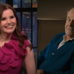 From left to right: Geena Davis on Late Night with Seth Meyers and Jack Nicholson in The Bucket List.