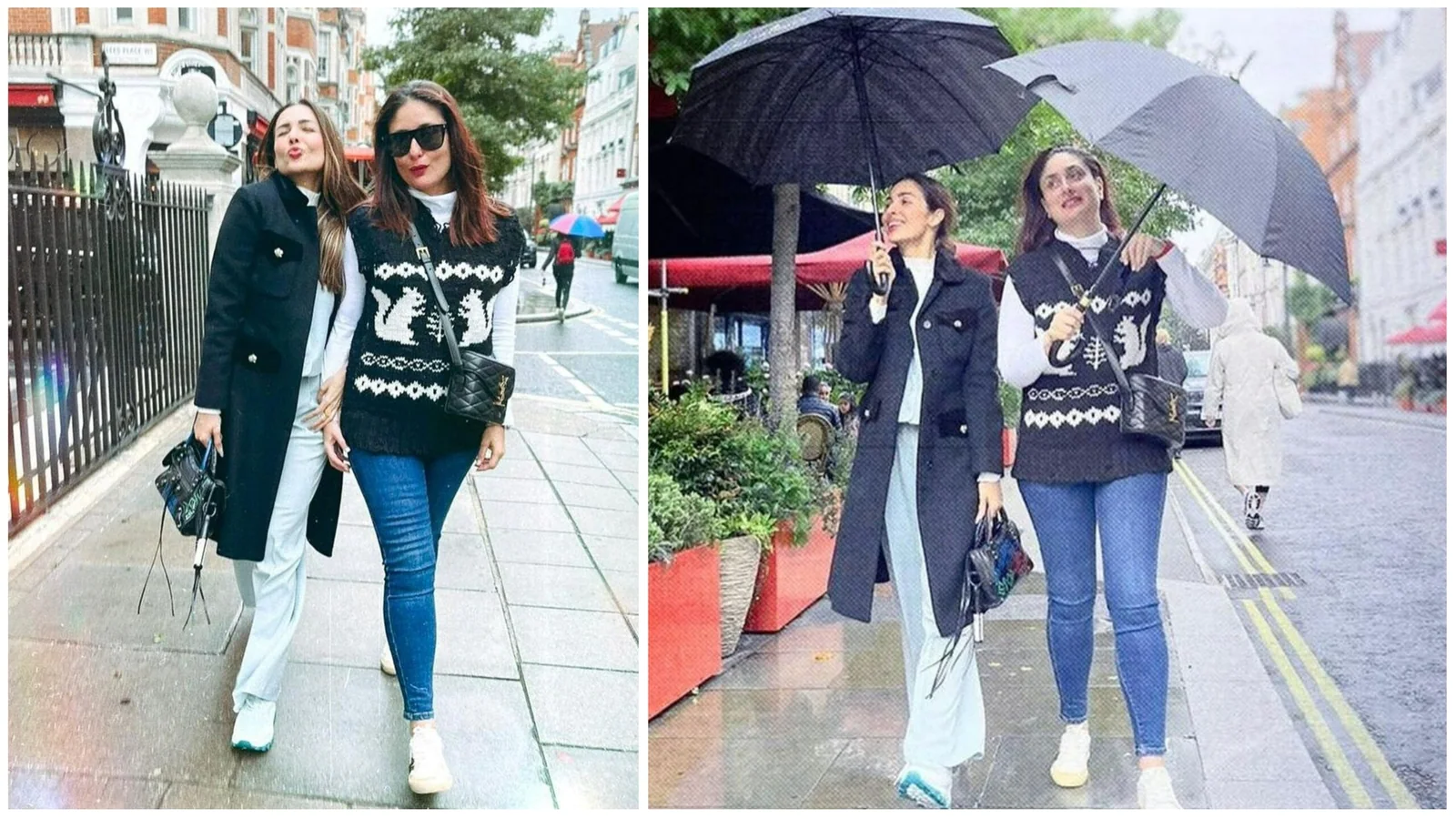  Kareena Kapoor, Malaika Arora caminan bajo la lluvia mientras se reúnen en Londres, los fanáticos las llaman 'hermosas'.  ver fotos
