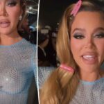 Khloé Kardashian prueba la prohibición de pezones de Instagram con un top transparente