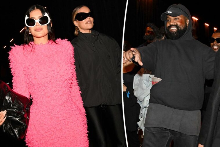 Khloé Kardashian y Kylie Jenner apoyan a Kanye en Balenciaga