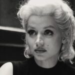 Ana de Armas as Marilyn Monroe in Blonde, black and white scene